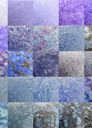 SEW SIMPLE POLO BATIK FAT QUARTER FABRIC showing multiple shades on a matric picture
