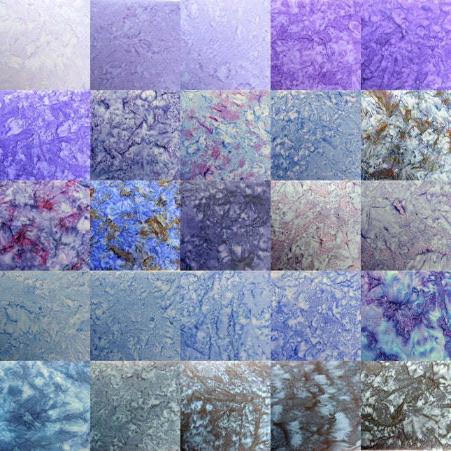SEW SIMPLE POLO BATIK FAT QUARTER FABRIC showing multiple shades on a matric picture