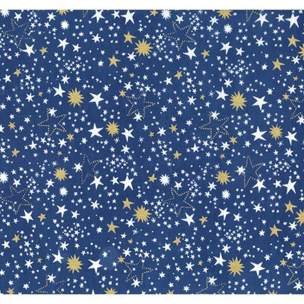 ** MICHAEL MILLER" CATS CRADLE - NITE" - NAVY- FAT QUARTER FABRIC- STARS - ThreadandTrimmings