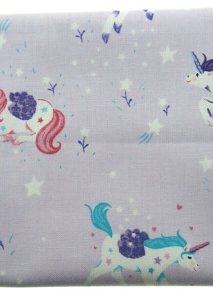 ** STUDIO E "UNICORN KISSES" - FAT QUARTER FABRIC- LILAC - PRANCING UNICORNS - ThreadandTrimmings