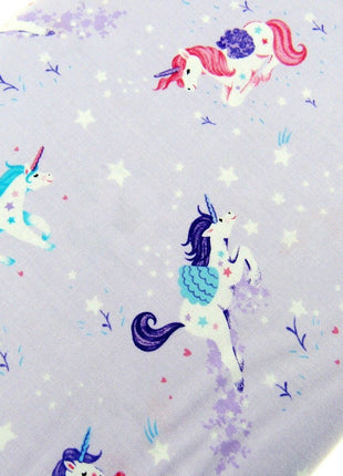** STUDIO E "UNICORN KISSES" - FAT QUARTER FABRIC- LILAC - PRANCING UNICORNS - ThreadandTrimmings