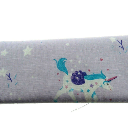 ** STUDIO E "UNICORN KISSES" - FAT QUARTER FABRIC- LILAC - PRANCING UNICORNS - ThreadandTrimmings