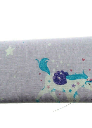 ** STUDIO E "UNICORN KISSES" - FAT QUARTER FABRIC- LILAC - PRANCING UNICORNS - ThreadandTrimmings