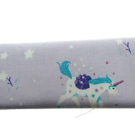 ** STUDIO E "UNICORN KISSES" - FAT QUARTER FABRIC- LILAC - PRANCING UNICORNS - ThreadandTrimmings