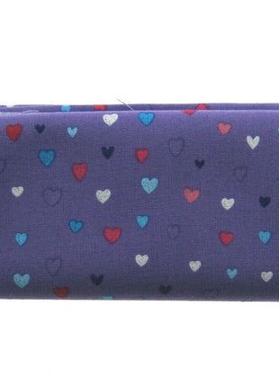 ** STUDIO E's "UNICORN KISSES" - FAT QUARTER FABRIC PURPLE LOVE HEART BLENDER - ThreadandTrimmings
