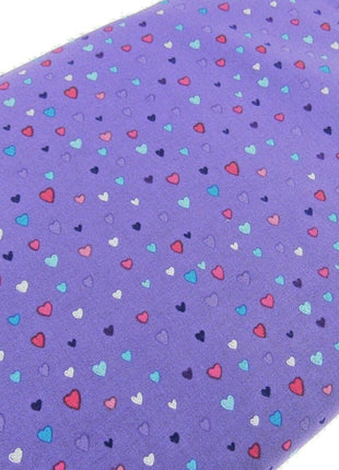 ** STUDIO E's "UNICORN KISSES" - FAT QUARTER FABRIC PURPLE LOVE HEART BLENDER - ThreadandTrimmings