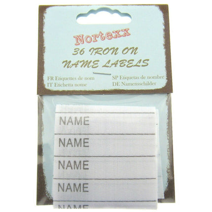 Iron On Name Tape Labels for School Kids or Care Homes x 36 - ThreadandTrimmings