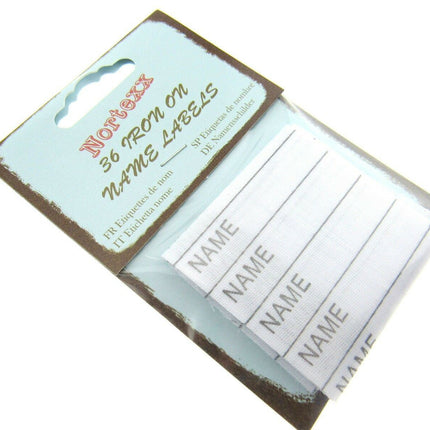 Iron On Name Tape Labels for School Kids or Care Homes x 36 - ThreadandTrimmings