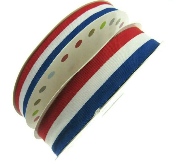 Flags Ribbon 25mm - Red White Blue