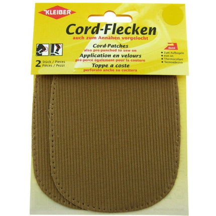 CORDUROY ELBOW / KNEE REPAIR PATCHES / KLEIBER IRON or SEW-ON PRE-PUNCHED PATCH - ThreadandTrimmings