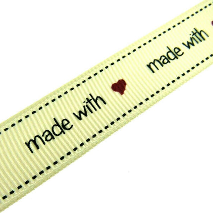 ** BERTIE'S BOWS "HAND MADE WITH" GROSGRAIN RIBBON 16mm - ThreadandTrimmings