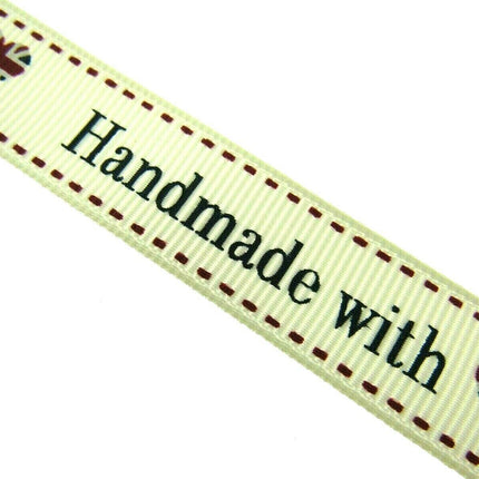 ** BERTIE'S BOWS "HAND MADE WITH" GROSGRAIN RIBBON 16mm - ThreadandTrimmings