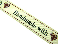 ** BERTIE'S BOWS "HAND MADE WITH" GROSGRAIN RIBBON 16mm - ThreadandTrimmings