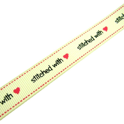 ** BERTIE'S BOWS "HAND MADE WITH" GROSGRAIN RIBBON 16mm - ThreadandTrimmings