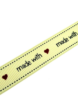 ** BERTIE'S BOWS "HAND MADE WITH" GROSGRAIN RIBBON 16mm - ThreadandTrimmings