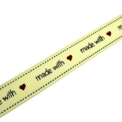 ** BERTIE'S BOWS "HAND MADE WITH" GROSGRAIN RIBBON 16mm - ThreadandTrimmings