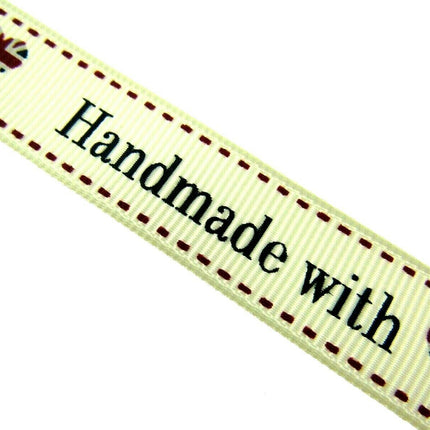 ** BERTIE'S BOWS "HAND MADE WITH" GROSGRAIN RIBBON 16mm - ThreadandTrimmings