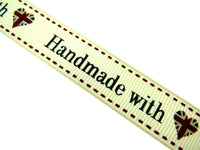 ** BERTIE'S BOWS "HAND MADE WITH" GROSGRAIN RIBBON 16mm - ThreadandTrimmings