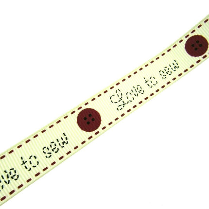 ** BERTIE'S BOWS "HAND MADE WITH" GROSGRAIN RIBBON 16mm - ThreadandTrimmings