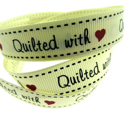 ** BERTIE'S BOWS "HAND MADE WITH" GROSGRAIN RIBBON 16mm - ThreadandTrimmings