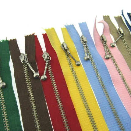 METAL POCKET ZIPS With ATTRACTIVE ZIP PULLER - ThreadandTrimmings