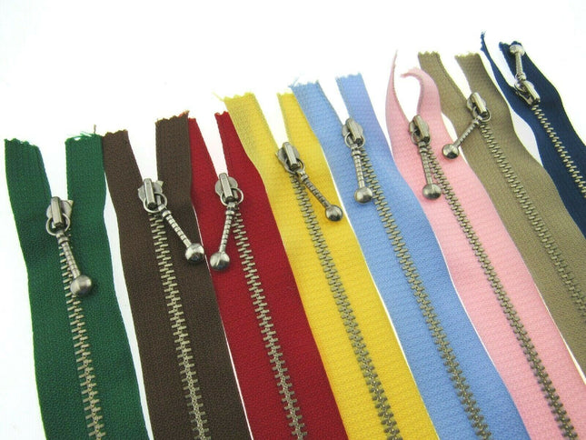 METAL POCKET ZIPS With ATTRACTIVE ZIP PULLER - ThreadandTrimmings