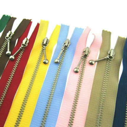 METAL POCKET ZIPS With ATTRACTIVE ZIP PULLER - ThreadandTrimmings