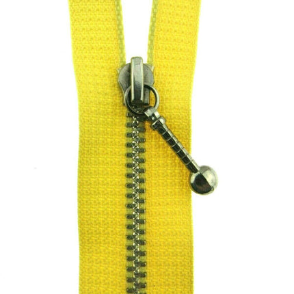 METAL POCKET ZIPS With ATTRACTIVE ZIP PULLER - ThreadandTrimmings