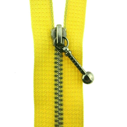 METAL POCKET ZIPS With ATTRACTIVE ZIP PULLER - ThreadandTrimmings