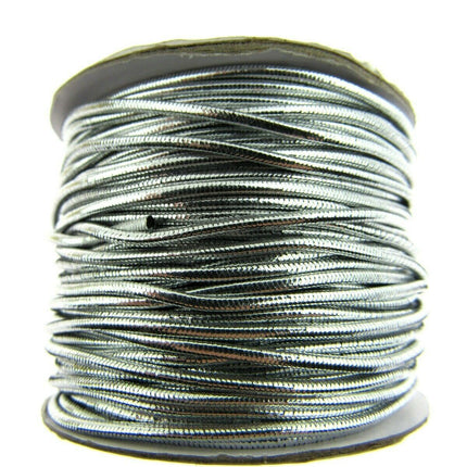 ** HIGH GLOSS 1.7mm LUREX ROUND ELASTIC by BERISFORDS.  20m WHOLE ROLL - ThreadandTrimmings