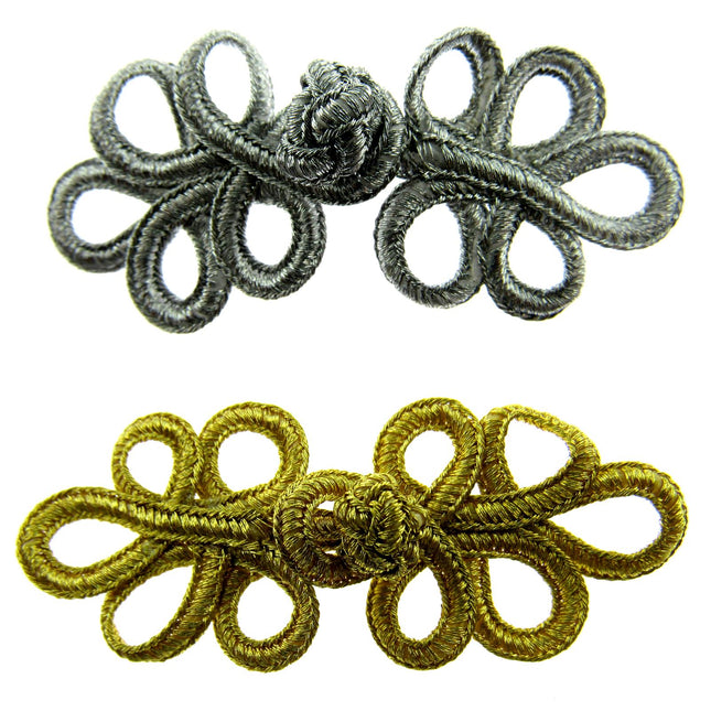 FROG FASTENERS and BUTTON CLOSURES - CHOOSE FROM VARIOUS COLOURS & SIZES - ThreadandTrimmings