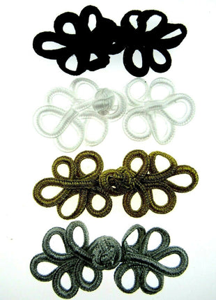 FROG FASTENERS and BUTTON CLOSURES - CHOOSE FROM VARIOUS COLOURS & SIZES - ThreadandTrimmings