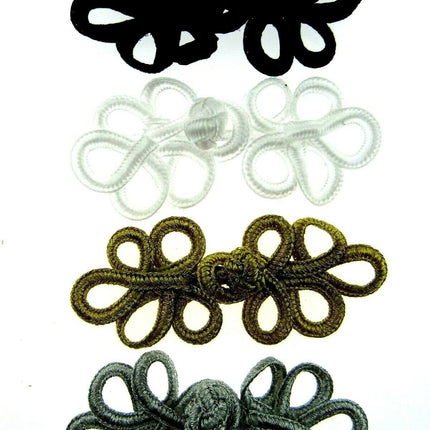 FROG FASTENERS and BUTTON CLOSURES - CHOOSE FROM VARIOUS COLOURS & SIZES - ThreadandTrimmings