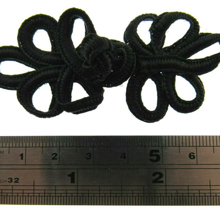 FROG FASTENERS and BUTTON CLOSURES - CHOOSE FROM VARIOUS COLOURS & SIZES - ThreadandTrimmings