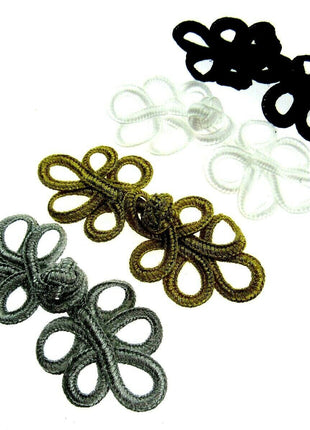 FROG FASTENERS and BUTTON CLOSURES - CHOOSE FROM VARIOUS COLOURS & SIZES - ThreadandTrimmings
