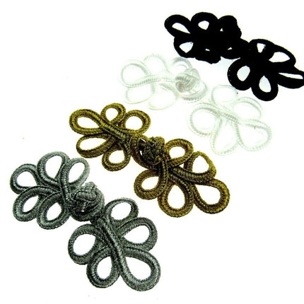 FROG FASTENERS and BUTTON CLOSURES - CHOOSE FROM VARIOUS COLOURS & SIZES - ThreadandTrimmings