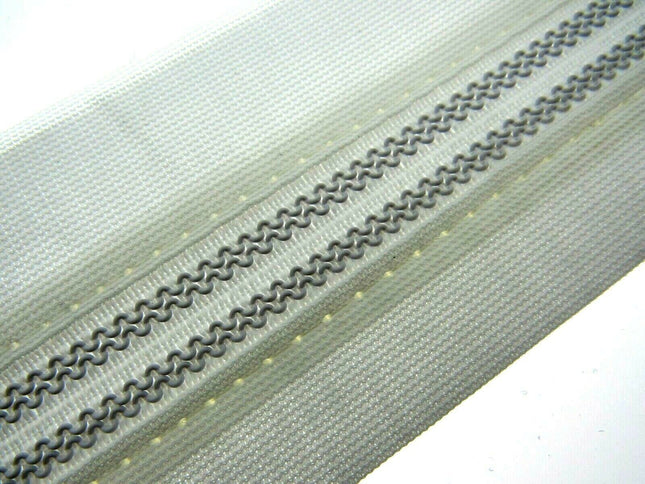 Trouser Waist Banding Shirt Grip 56mm Black or White with Rubber Shirt Grip - ThreadandTrimmings