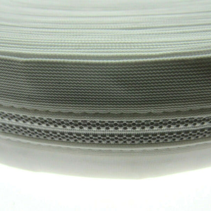 Trouser Waist Banding Shirt Grip 56mm Black or White with Rubber Shirt Grip - ThreadandTrimmings