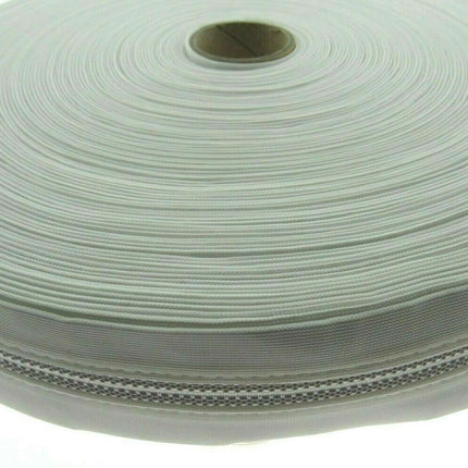 Trouser Waist Banding Shirt Grip 56mm Black or White with Rubber Shirt Grip - ThreadandTrimmings
