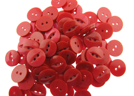 Round Fish Eye Baby Buttons x 100 - From 5 Sizes - 11.5mm 14mm 16mm 19mm 23mm - ThreadandTrimmings
