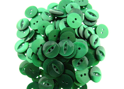Round Fish Eye Baby Buttons x 100 - From 5 Sizes - 11.5mm 14mm 16mm 19mm 23mm - ThreadandTrimmings