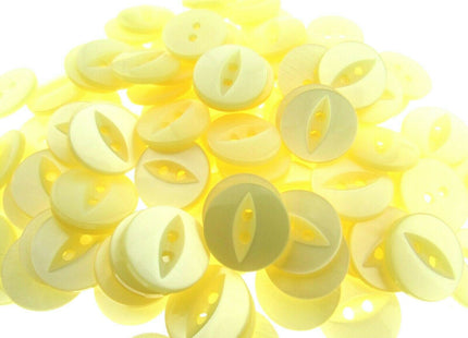 Round Fish Eye Baby Buttons x 100 - From 5 Sizes - 11.5mm 14mm 16mm 19mm 23mm - ThreadandTrimmings