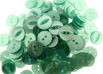 Round Fish Eye Baby Buttons x 100 - From 5 Sizes - 11.5mm 14mm 16mm 19mm 23mm - ThreadandTrimmings