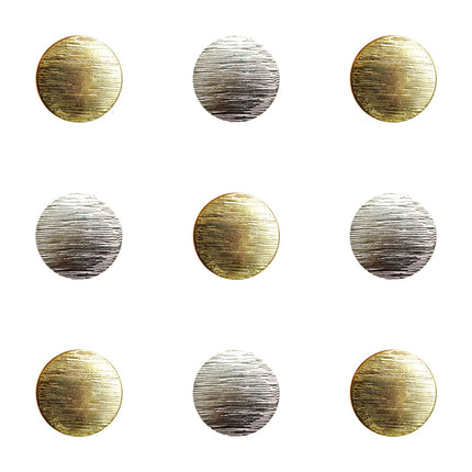 BRUSHED BLAZER BUTTONS - GOLD & SILVER 15mm & 20mm - ThreadandTrimmings