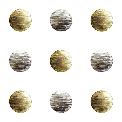 BRUSHED BLAZER BUTTONS - GOLD & SILVER 15mm & 20mm - ThreadandTrimmings