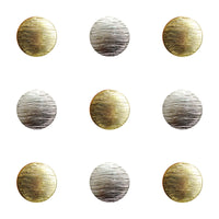 BRUSHED BLAZER BUTTONS - GOLD & SILVER 15mm & 20mm - ThreadandTrimmings
