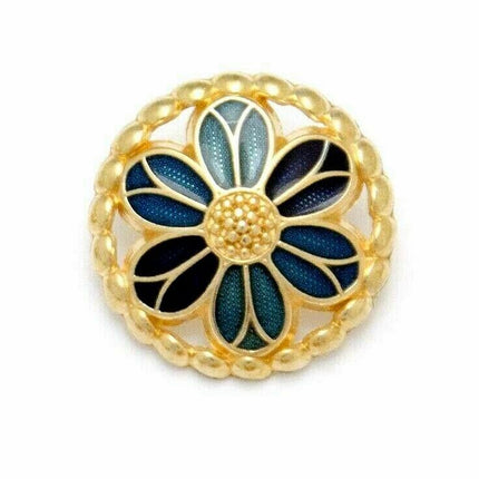 ENAMELED GOLD COLOURED BUTTONS - 15mm - (19/32") - ENAMEL METAL BUTTONS - ThreadandTrimmings