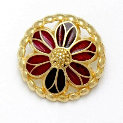 ENAMELED GOLD COLOURED BUTTONS - 15mm - (19/32") - ENAMEL METAL BUTTONS - ThreadandTrimmings