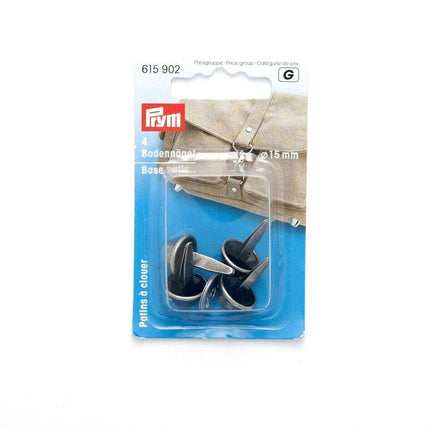 ** PRYM BASE NAILS for BAG MAKING - 15mm - Set of 4 Feet / Nails - ThreadandTrimmings