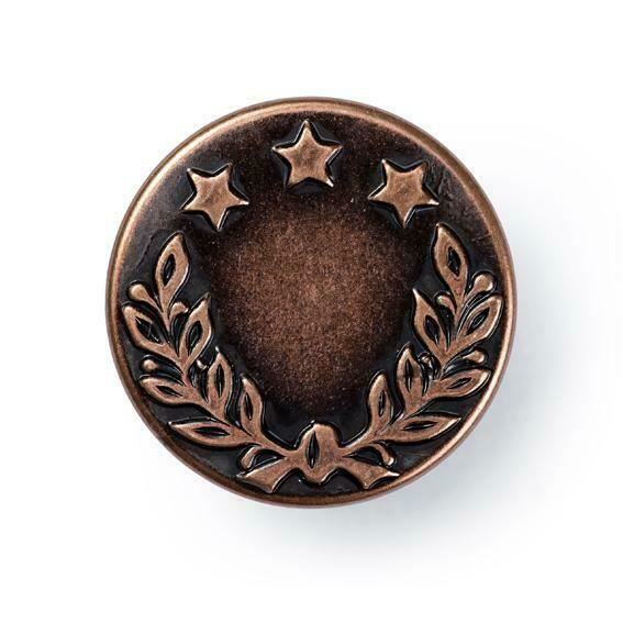 PRYM 17mm JEAN BUTTONS - 8 PIECE CARD With TOOL - NICKEL or ANTIQUE COPPER - ThreadandTrimmings